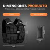Ver imagen 3: Medidas del chaleco lastrado JUPPLIES y de cada bolsa de peso