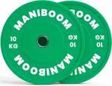 Ver imagen 1: Par de discos bumper ManiBoom verdes de 10 kg