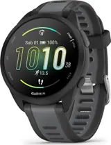 Ver imagen 1: Reloj Garmin Forerunner 165 negro con pantalla AMOLED encendida