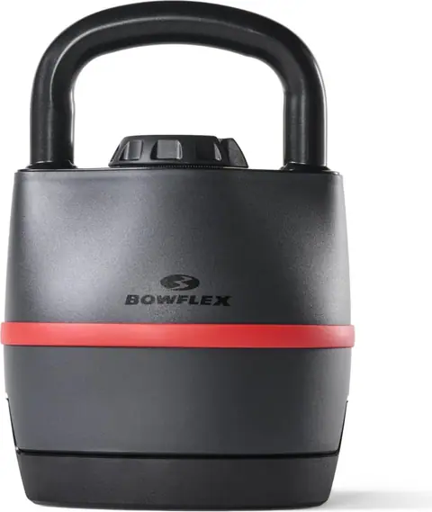 Kettlebell ajustable Bowflex SelectTech 840 negra con franja roja