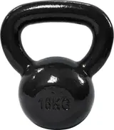 Ver imagen 1: Kettlebell Amazon Basics de hierro fundido negra de 16 kg