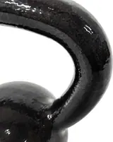 Ver imagen 3: Detalle del asa con relieve de la kettlebell Amazon Basics