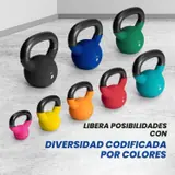 Ver imagen 3: Gama de kettlebells Yes4All de colores según el peso