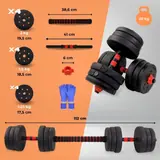 Ver imagen 2: Piezas del kit Mobiclinic ExtenFit: discos de 2, 1,5 y 1,25 kg, barras y cierres