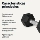 Ver imagen 5: Características de las mancuernas Amazon Basics: núcleo de hierro y cabeza de goma