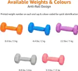 Ver imagen 5: Colores y pesos de las mancuernas de neopreno Amazon Basics, de 1 a 4 kg